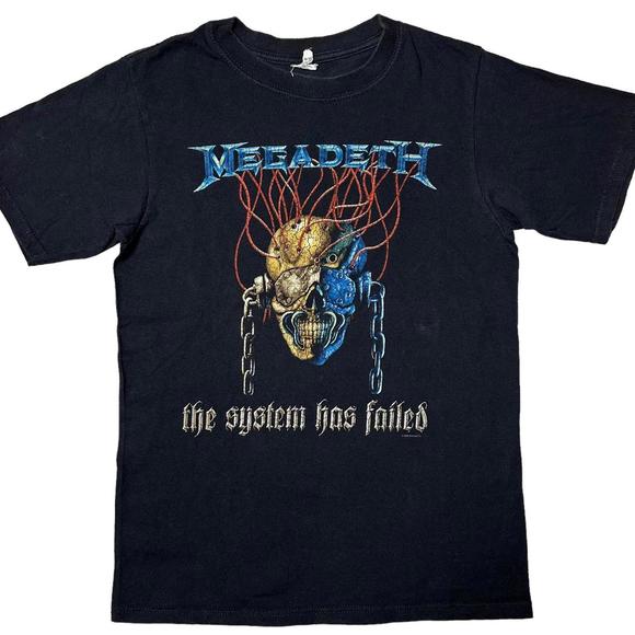 Anvil Megadeth 2009 The System Has Failed Graphic T-Shirt Black Mens S - Picture 1 of 8